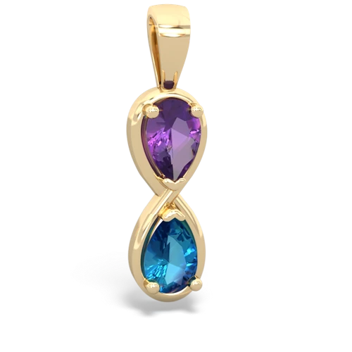 amethyst-london topaz infinity pendant