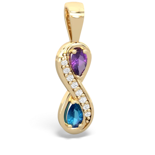 amethyst-london topaz keepsake infinity pendant