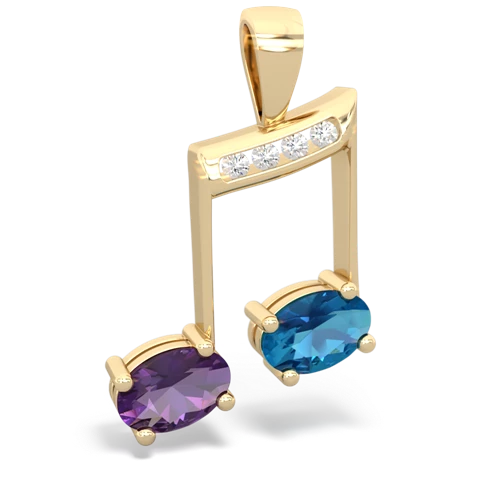 amethyst-london topaz music notes pendant