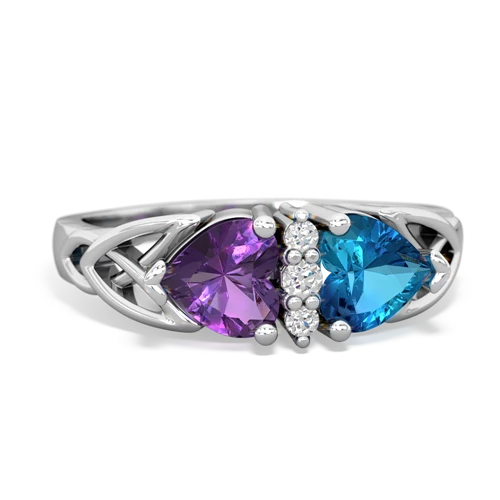 amethyst-london topaz celtic ring