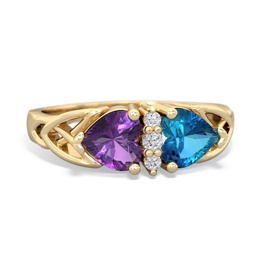 amethyst-london topaz celtic ring