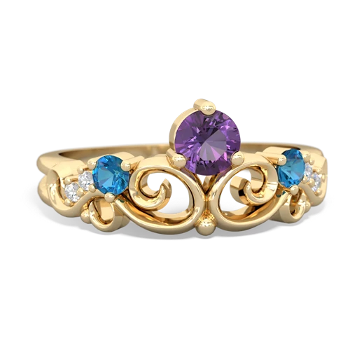 amethyst-london topaz crown keepsake ring