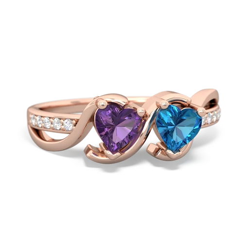 amethyst-london topaz double heart ring