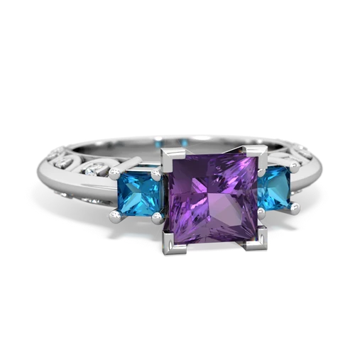 amethyst-london topaz engagement ring