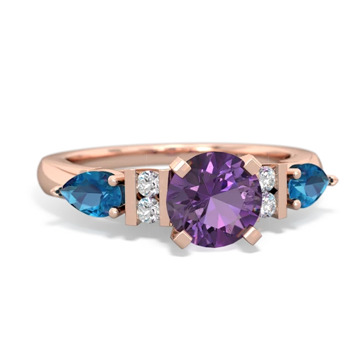 amethyst-london topaz engagement ring