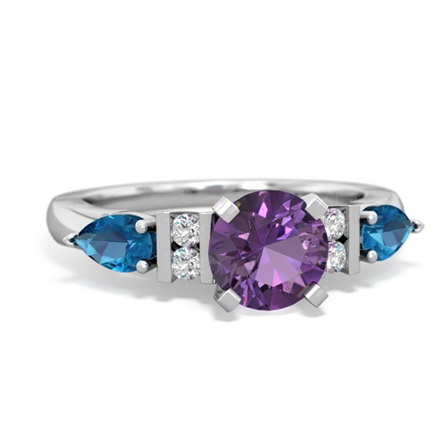 amethyst-london topaz engagement ring