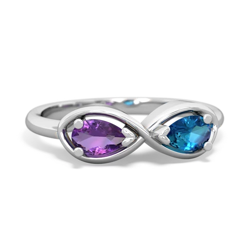 amethyst-london topaz infinity ring