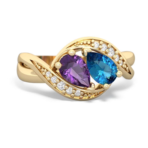 amethyst-london topaz keepsake curls ring