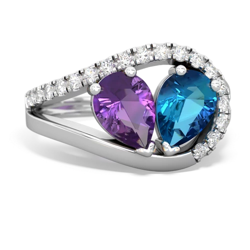 amethyst-london topaz pave heart ring