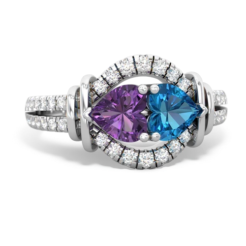 amethyst-london topaz pave keepsake ring