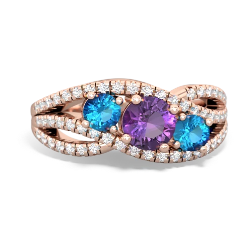 amethyst-london topaz three stone pave ring