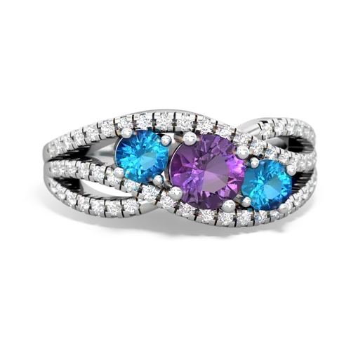 amethyst-london topaz three stone pave ring