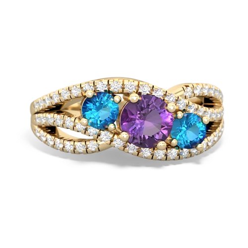 amethyst-london topaz three stone pave ring