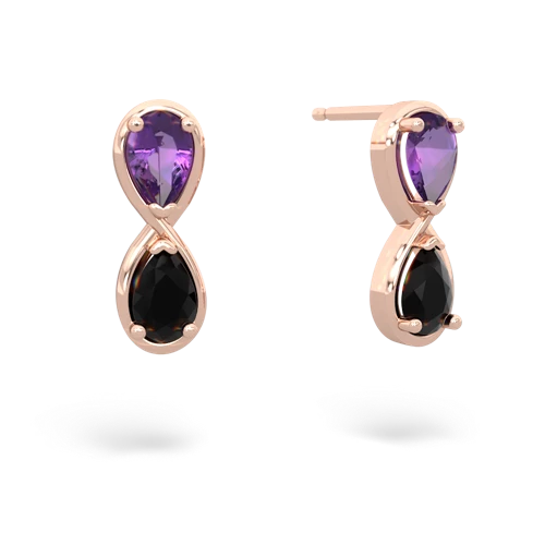 amethyst-onyx infinity earrings
