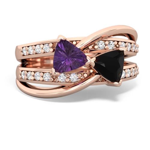 amethyst-onyx couture ring