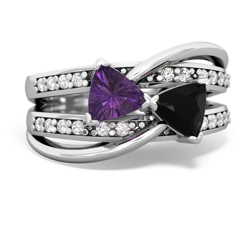 amethyst-onyx couture ring