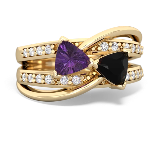amethyst-onyx couture ring