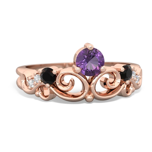 amethyst-onyx crown keepsake ring