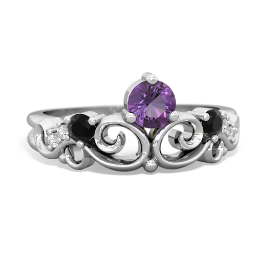 amethyst-onyx crown keepsake ring