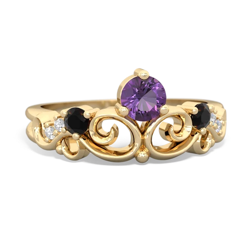 amethyst-onyx crown keepsake ring