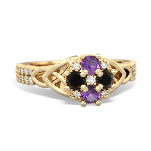 amethyst-onyx engagement ring