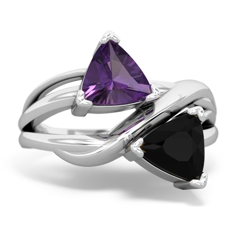 amethyst-onyx filligree ring