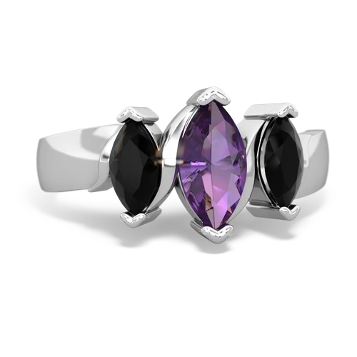 amethyst-onyx keepsake ring