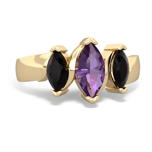 amethyst-onyx keepsake ring