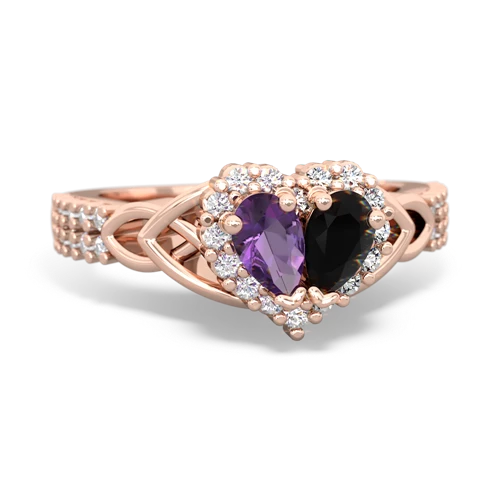 amethyst-onyx keepsake engagement ring