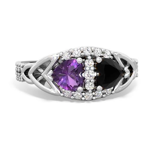 amethyst-onyx keepsake engagement ring