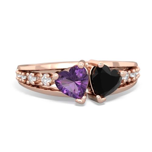 amethyst-onyx modern ring