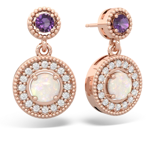 amethyst-opal halo earrings