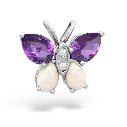 amethyst-opal butterfly pendant