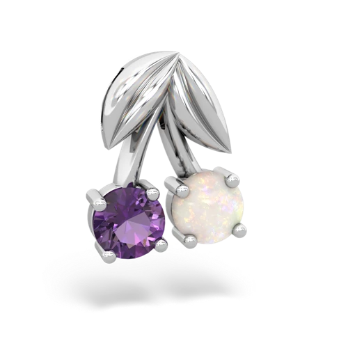 amethyst-opal cherries pendant