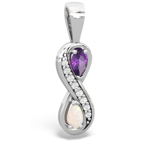 amethyst-opal keepsake infinity pendant