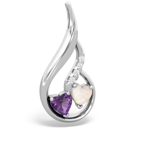 amethyst-opal keepsake swirl pendant