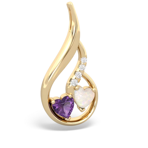 amethyst-opal keepsake swirl pendant