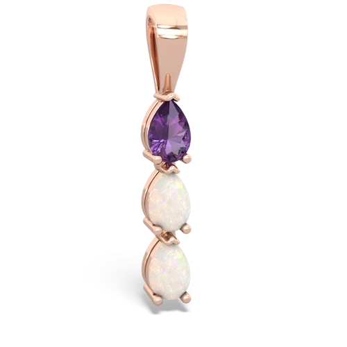 amethyst-opal three stone pendant