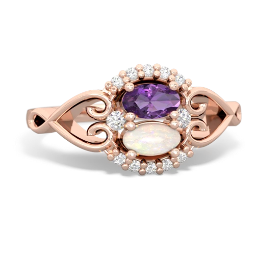 amethyst-opal antique keepsake ring