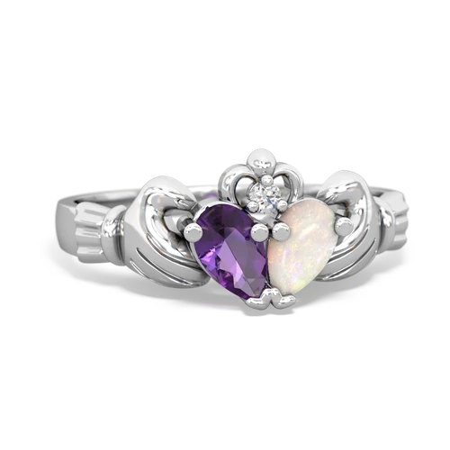 amethyst-opal claddagh ring