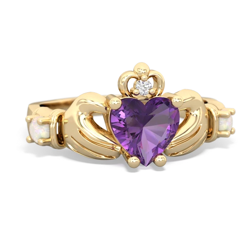 amethyst-opal claddagh ring