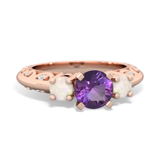 amethyst-opal engagement ring