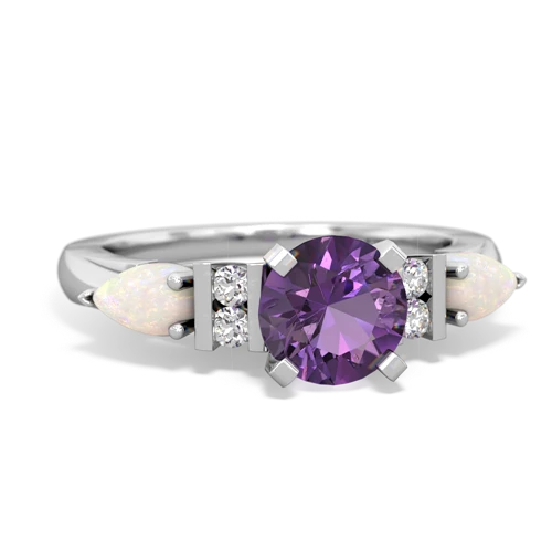 amethyst-opal engagement ring