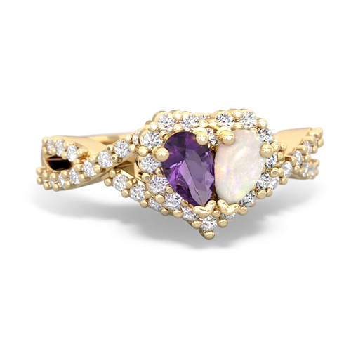 amethyst-opal engagement ring