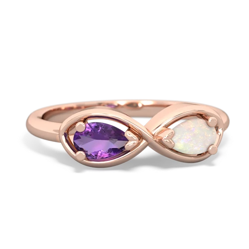 amethyst-opal infinity ring