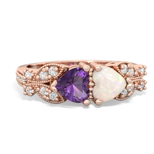 amethyst-opal keepsake butterfly ring