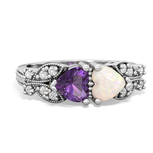 amethyst-opal keepsake butterfly ring