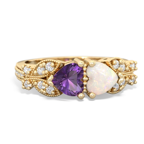 amethyst-opal keepsake butterfly ring