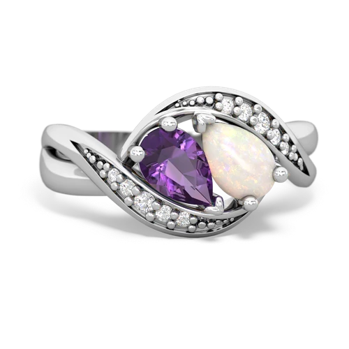 amethyst-opal keepsake curls ring