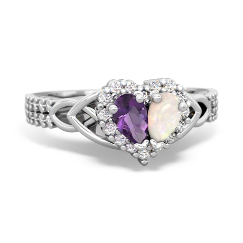 amethyst-opal keepsake engagement ring